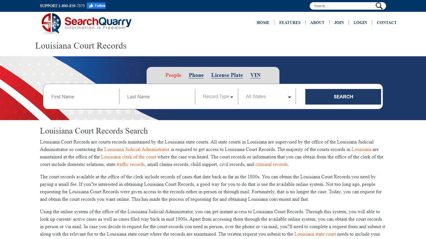 Free Louisiana Court Records | Enter a Name to View Court Records Online